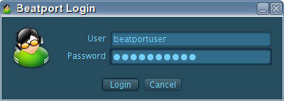login dialog
